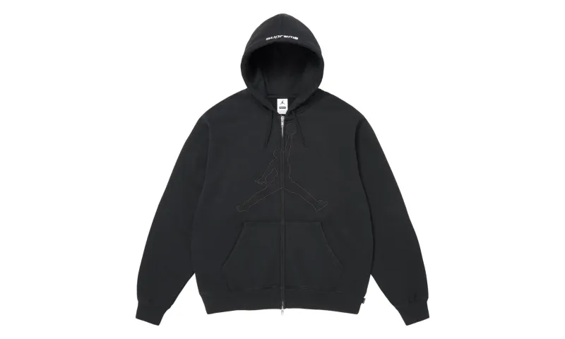 Supreme Jordan Zip Hooded Sweatshirt Black