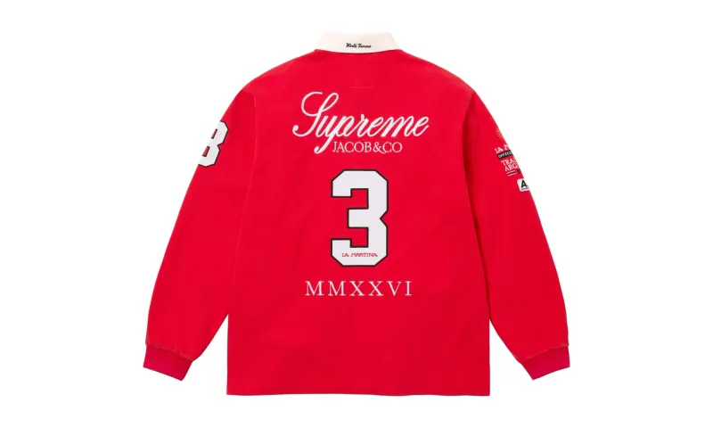 Supreme x La Martina x Jacob &amp; Co Rugby Red