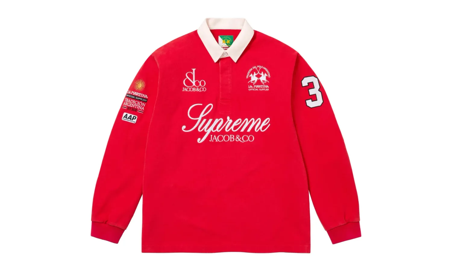 Supreme x La Martina x Jacob &amp; Co Rugby Red