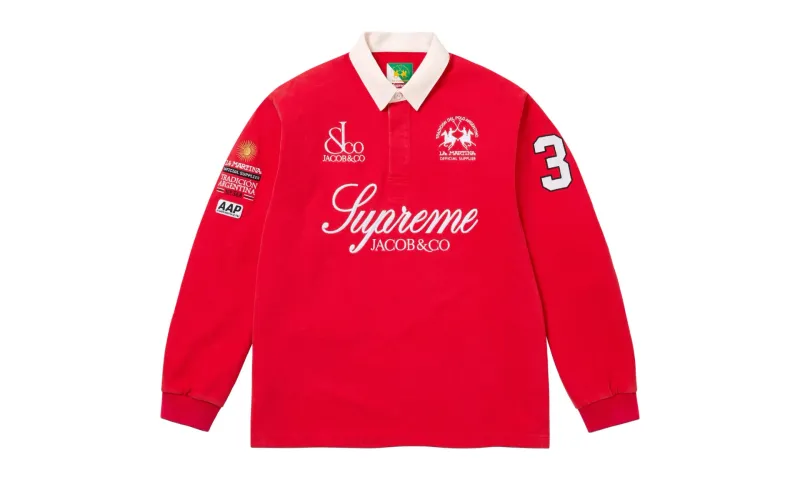 Supreme x La Martina x Jacob &amp; Co Rugby Red