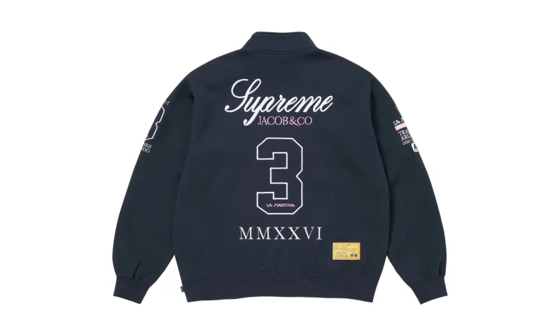 Supreme x La Martina x Jacob &amp; Co Zip Up Sweatshirt Navy