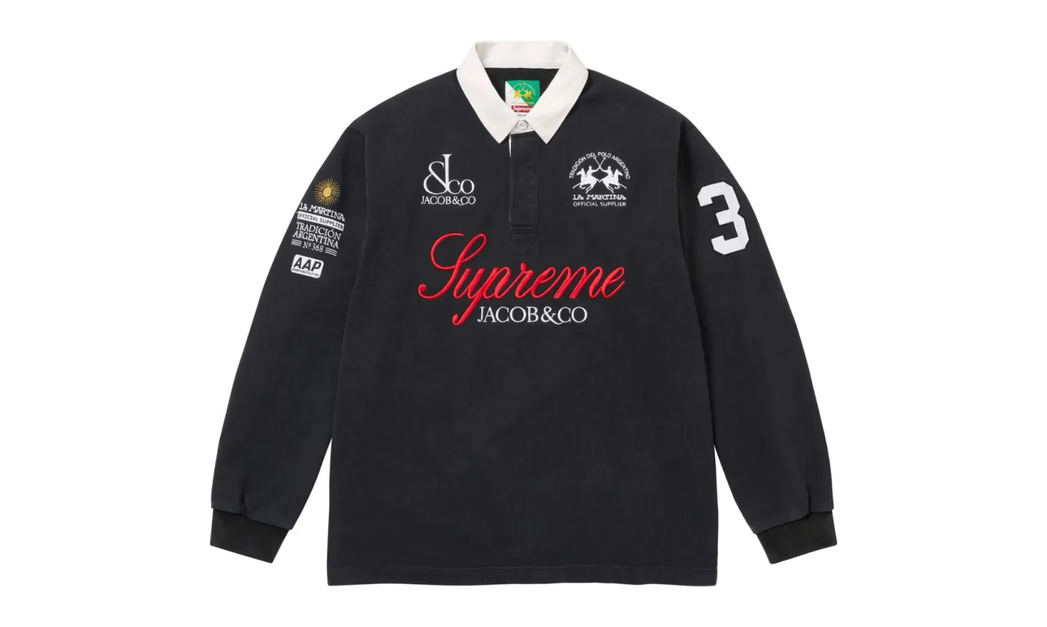 Supreme x La Martina x Jacob &amp; Co Rugby Black