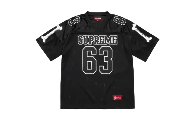 Supreme Bones Football Jersey Black