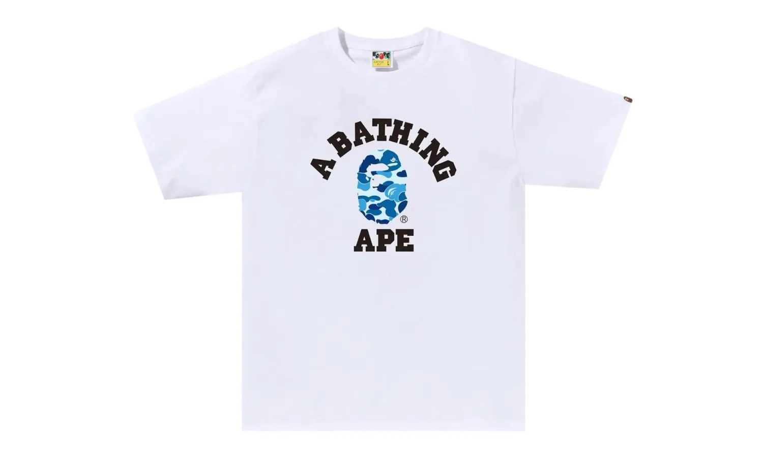 BAPE ABC Camo College Tee White Blue
