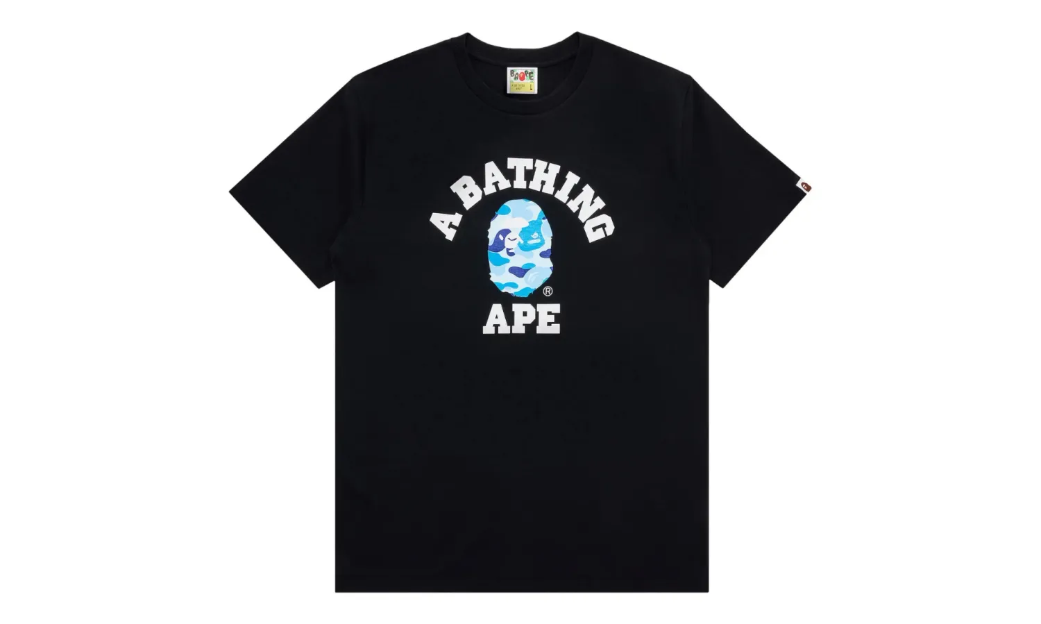 BAPE ABC Camo College Tee Black Blue