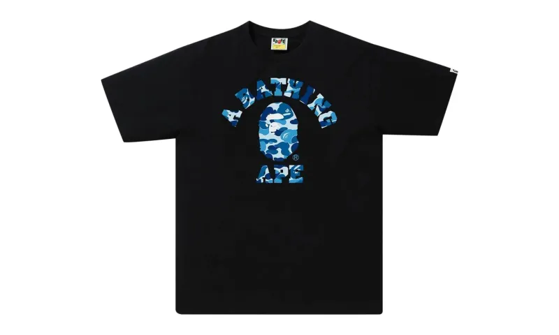 BAPE ABC Camo College Tee Black Blue
