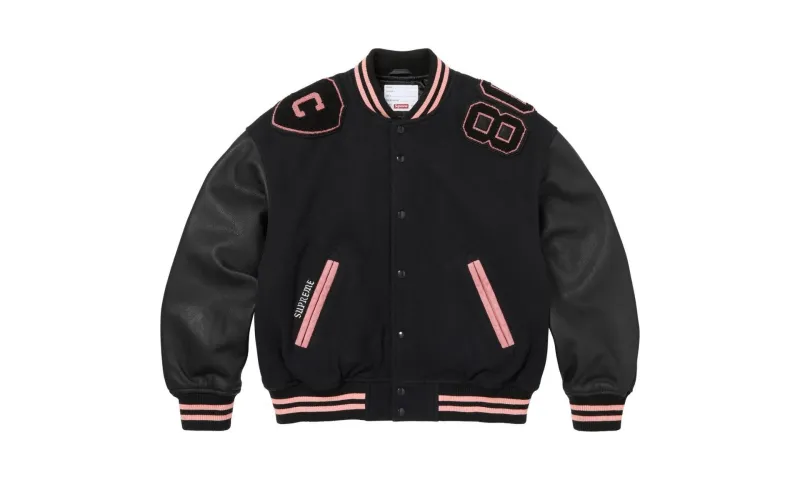 Supreme Captains Varsity Jacket Black