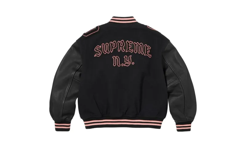 Supreme Captains Varsity Jacket Black