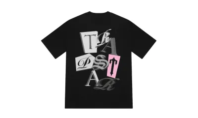 Trapstar Script White Black Pink Tee