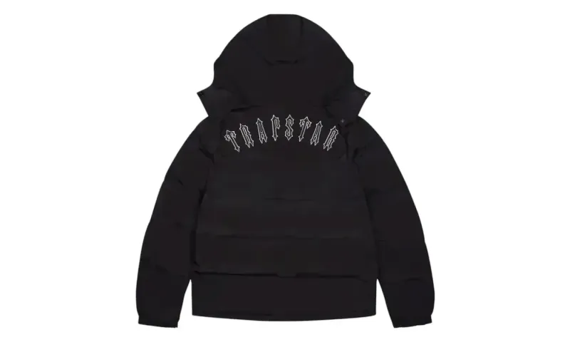 Trapstar Irongate Detachable Hooded Puffer Jacket Black