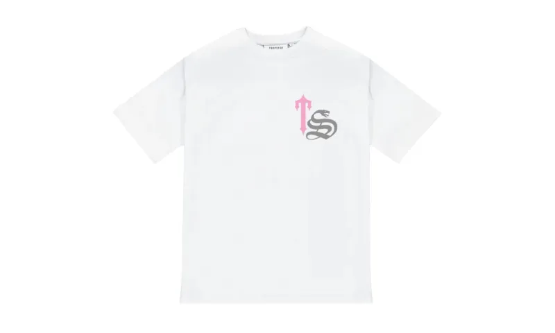 Trapstar Script White Pink Tee