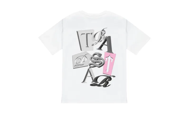 Trapstar Script White Pink Tee