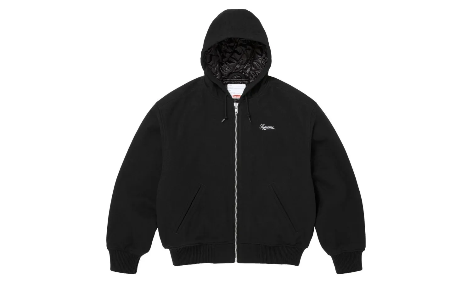 Supreme Larry Clark Hooded Varsity Jacket Black