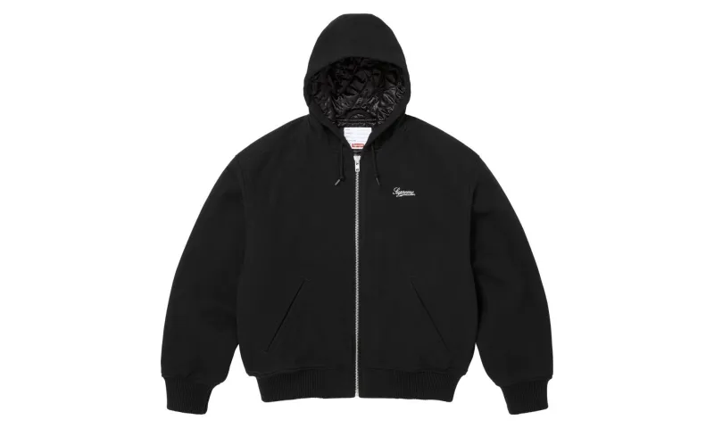 Supreme Larry Clark Hooded Varsity Jacket Black