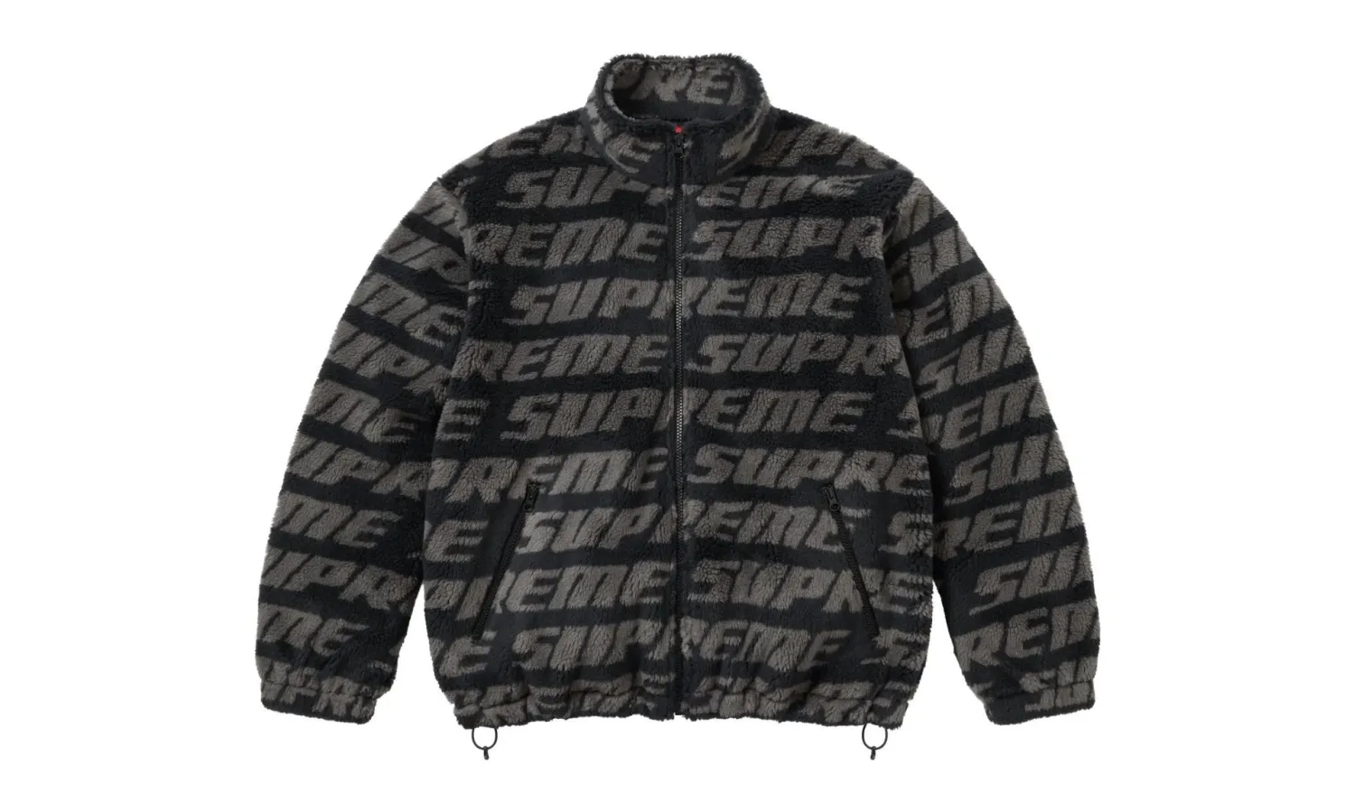 Supreme Repeat Jacquard Fleece Jacket Black
