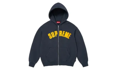 Supreme Larry Clark Zip Up Hooded Sweatshirt Navy