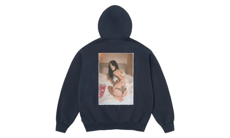 Supreme Larry Clark Zip Up Hooded Sweatshirt Navy