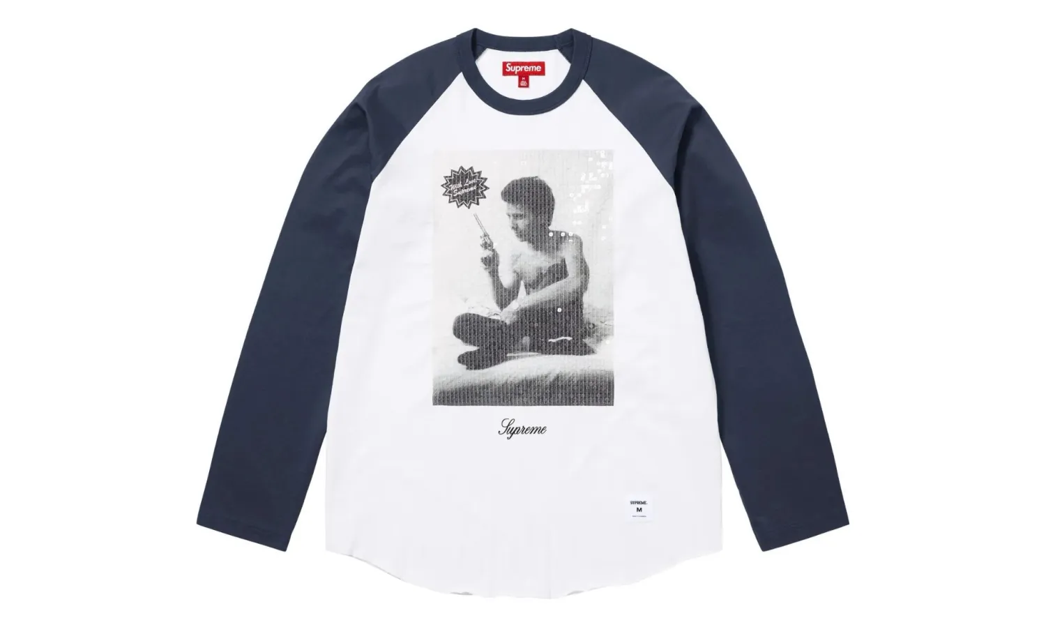 Supreme Larry Clark Sequin Raglan L/S Top Navy