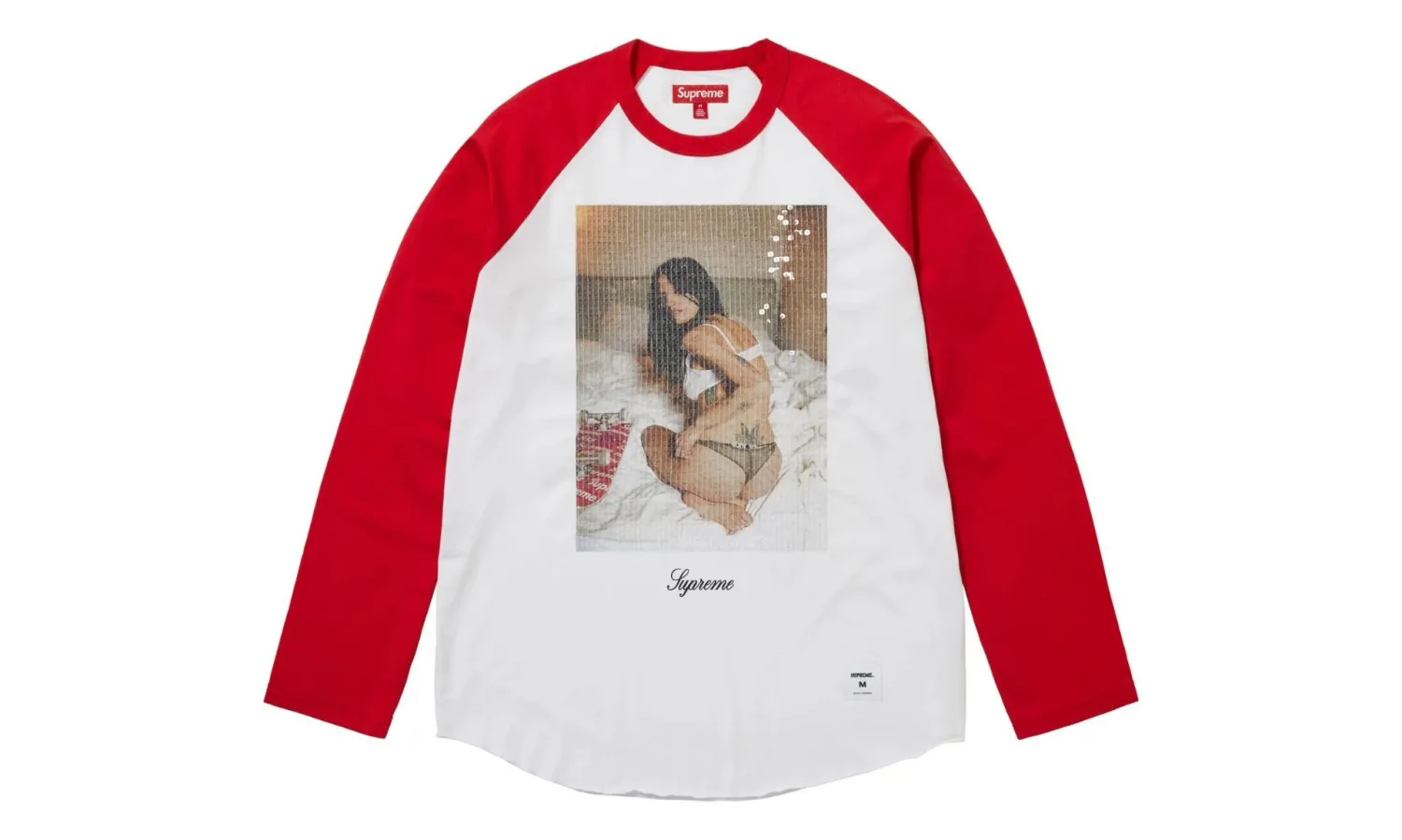 Supreme Larry Clark Sequin Raglan L/S Top Red