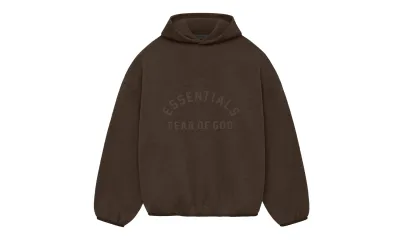 Fear of God Essentials Core Collection Nylon Fleece Hoodie Heather Wood/Wood