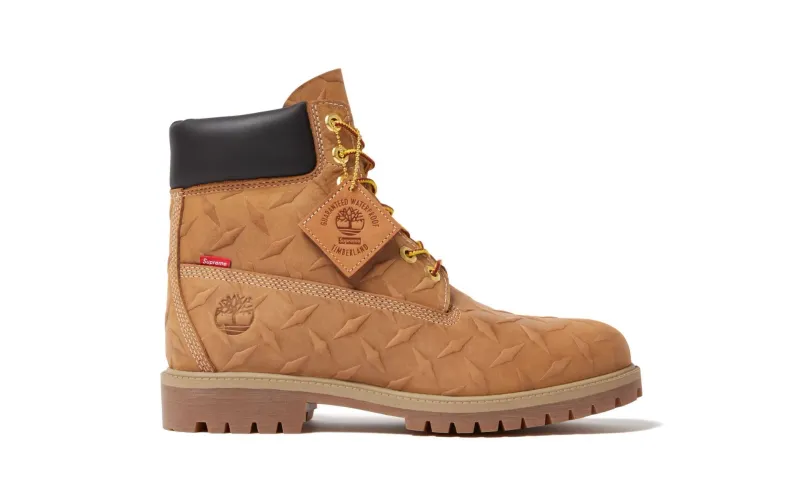 Timberland 6" Premium Waterproof Boot Supreme Diamond Plate Wheat