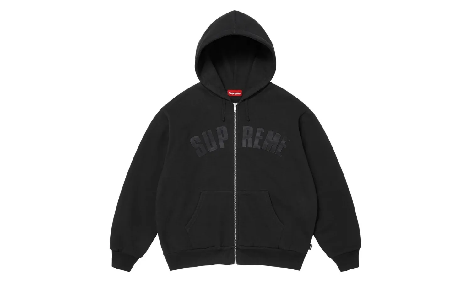 Supreme Arc Thermal Lined Zip Up Hooded Sweatshirt Black