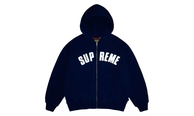 Supreme Arc Thermal Lined Zip Up Hooded Sweatshirt Royal