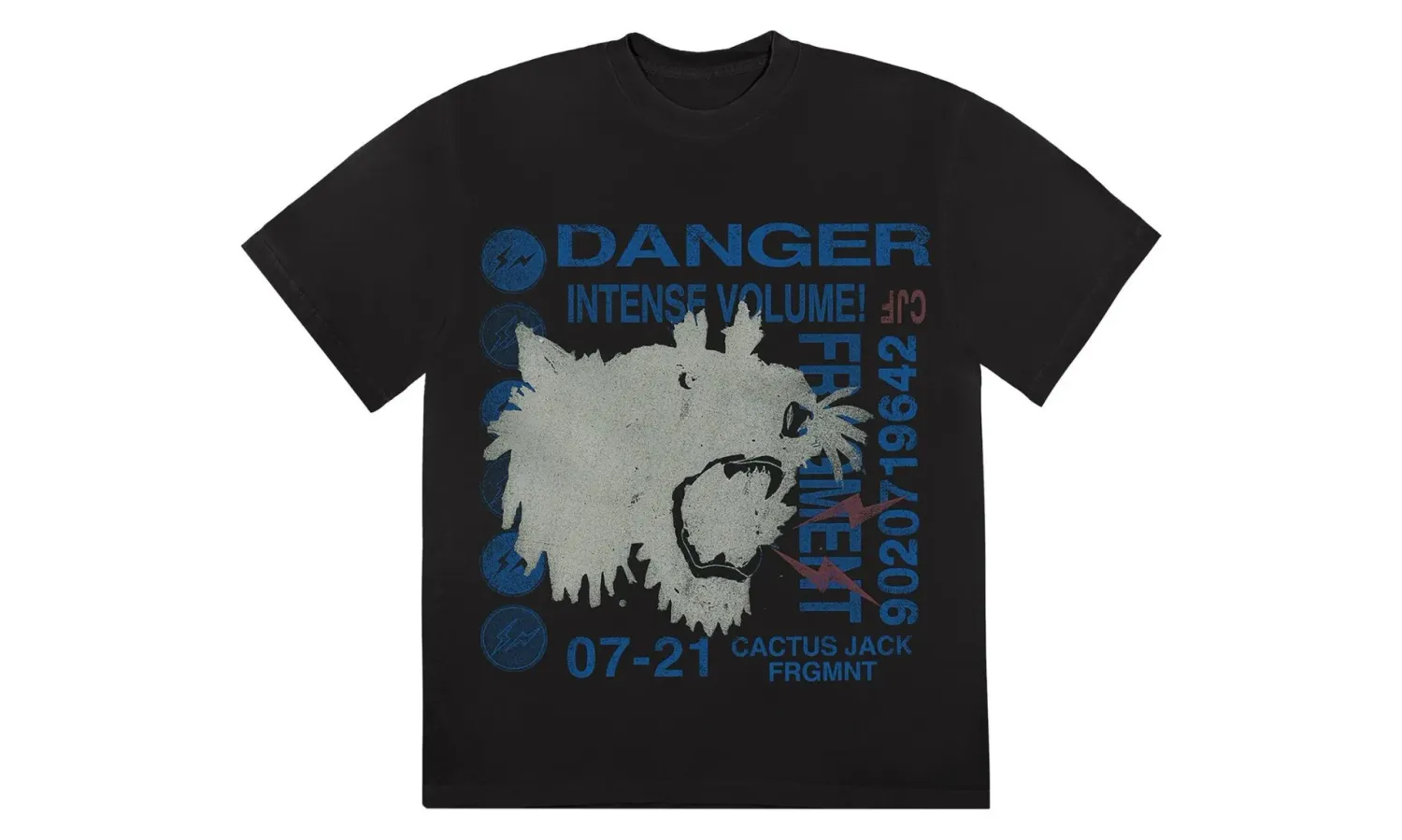Travis Scott Cactus Jack For Fragment Danger Tee Washed Black