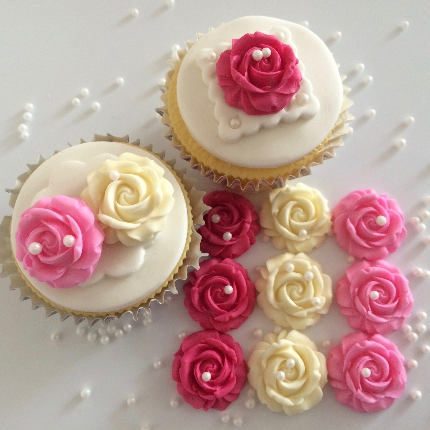 Pink sugar roses