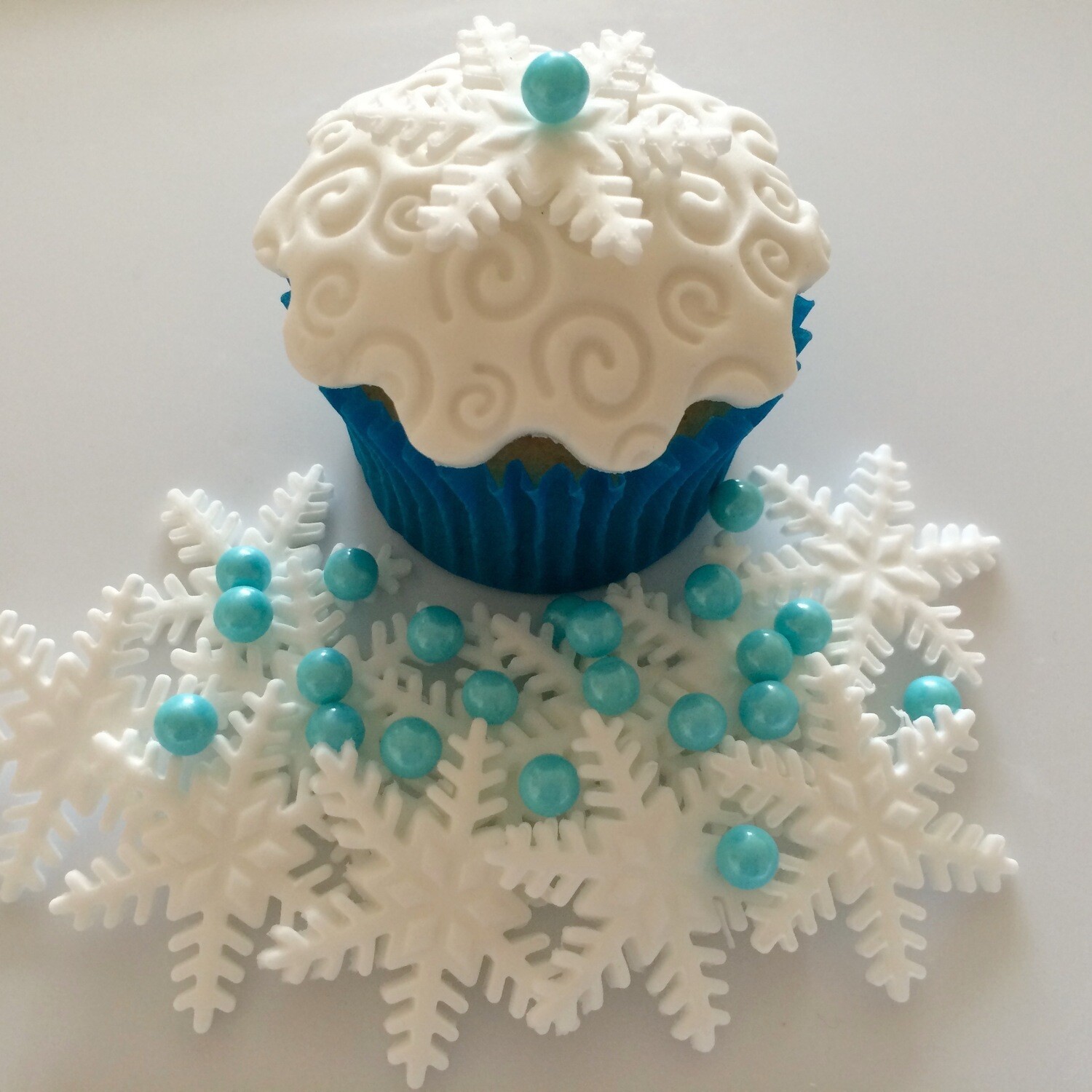 Snowflakes Blue Balls