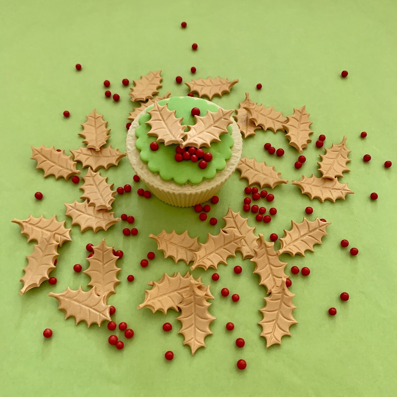 Gold Holly Leaves &amp; Berries
