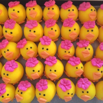 Easter Pink Hat Chicks