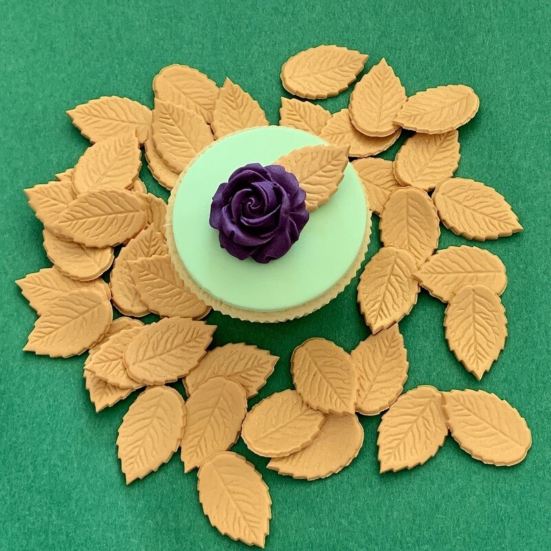 Gold Rose Leaves