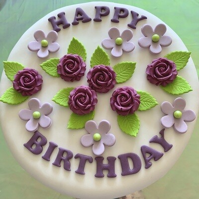 Happy Birthday Magenta Roses