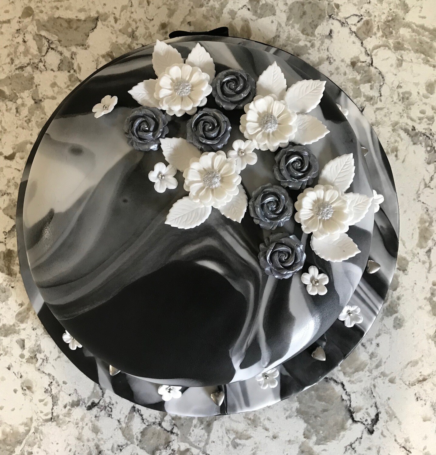 Silver Wedding Rose Bouquet