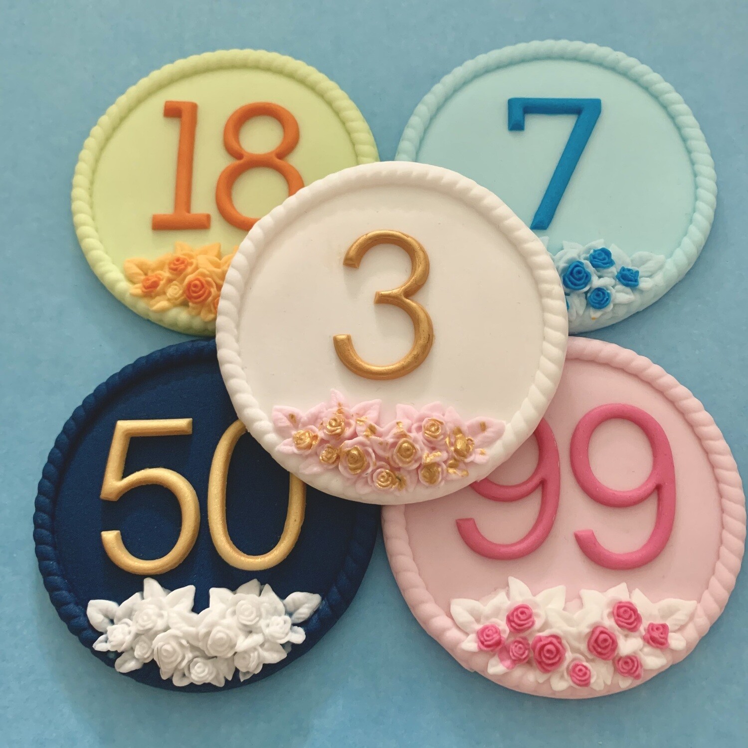 Round Decorated Number Plaque