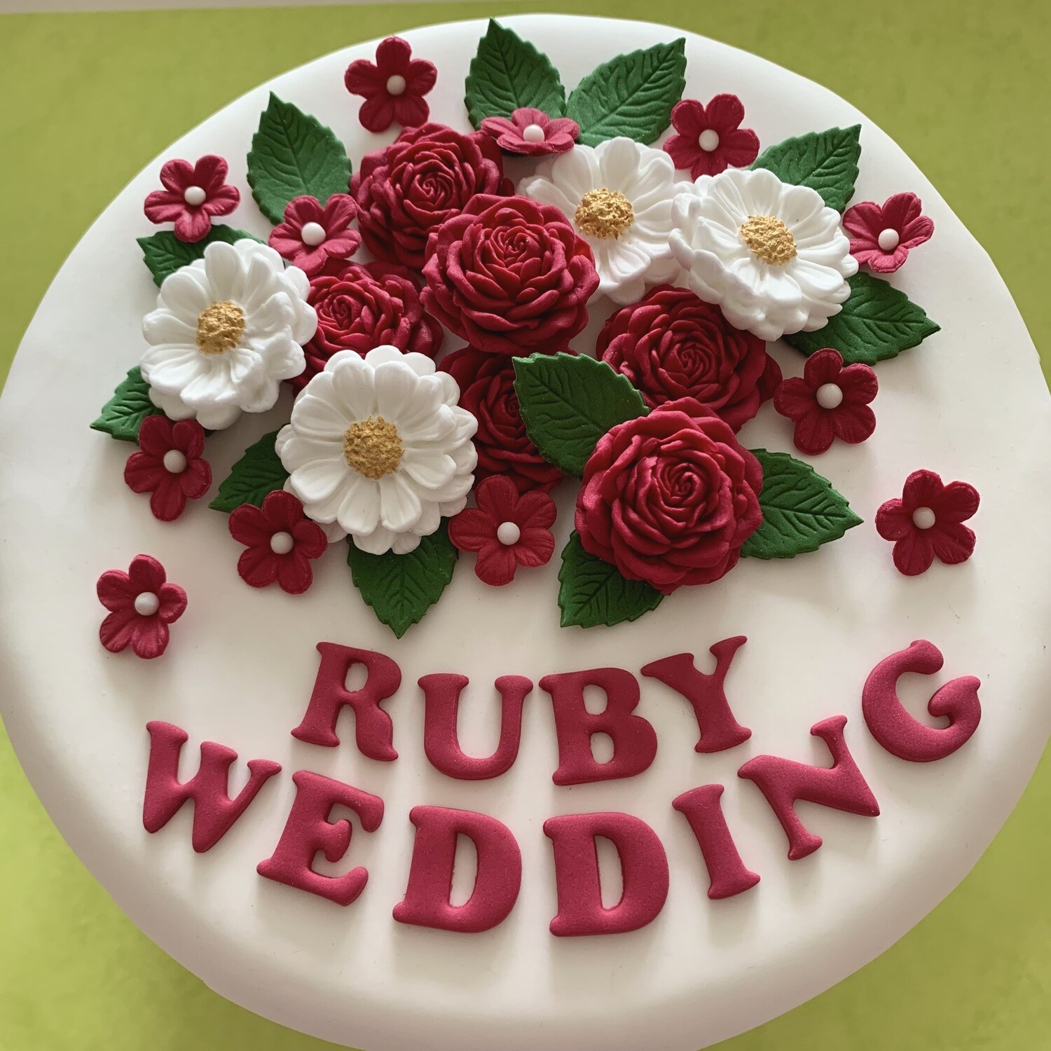Ruby Wedding Bouquet Edible Sugar Flowers