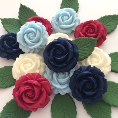 Blue Ruby Cream Roses