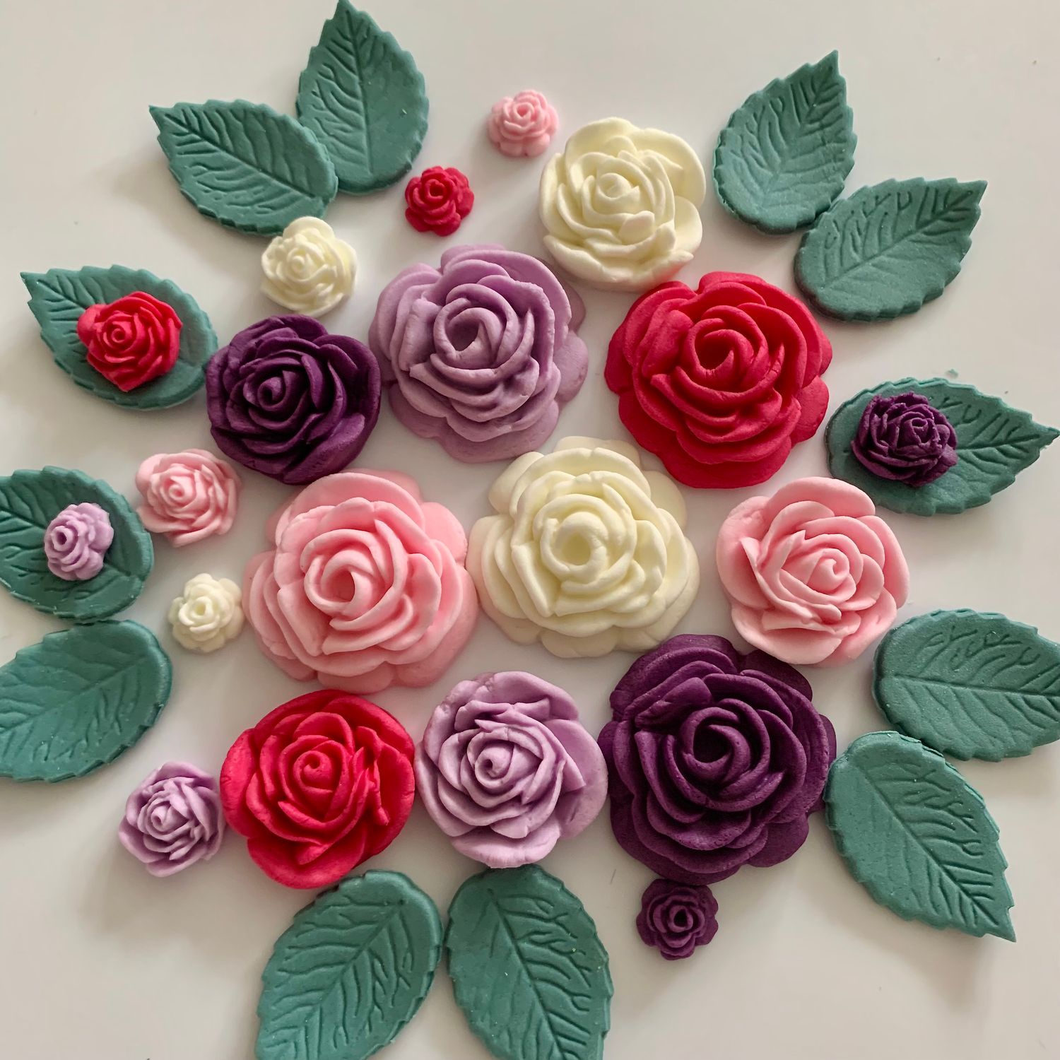 Purple Pink Cream Rose Mix