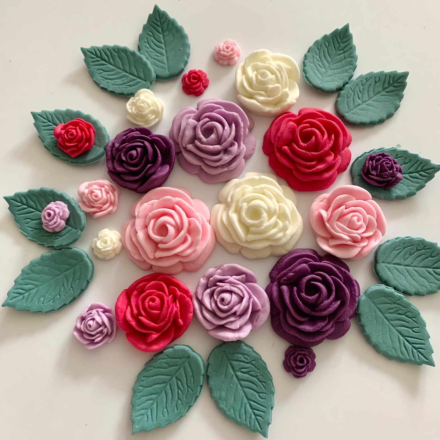 Purple Pink Cream Rose Mix