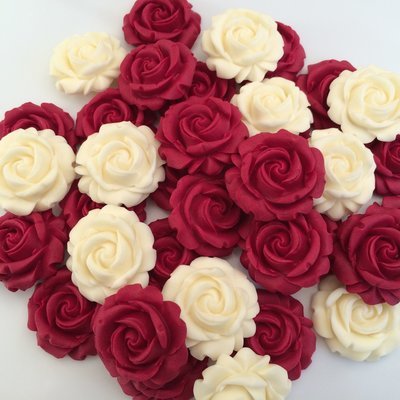 Ruby Red Cream Roses