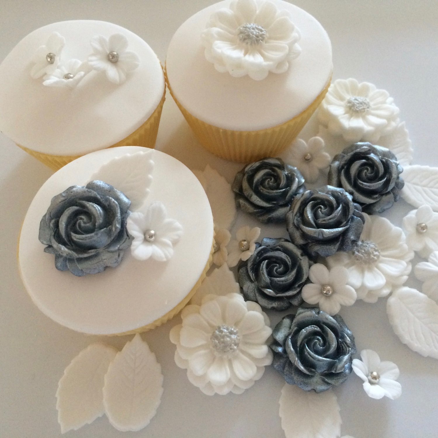 Silver Sugar Flowers
