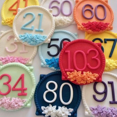 Decorated Number Plaque