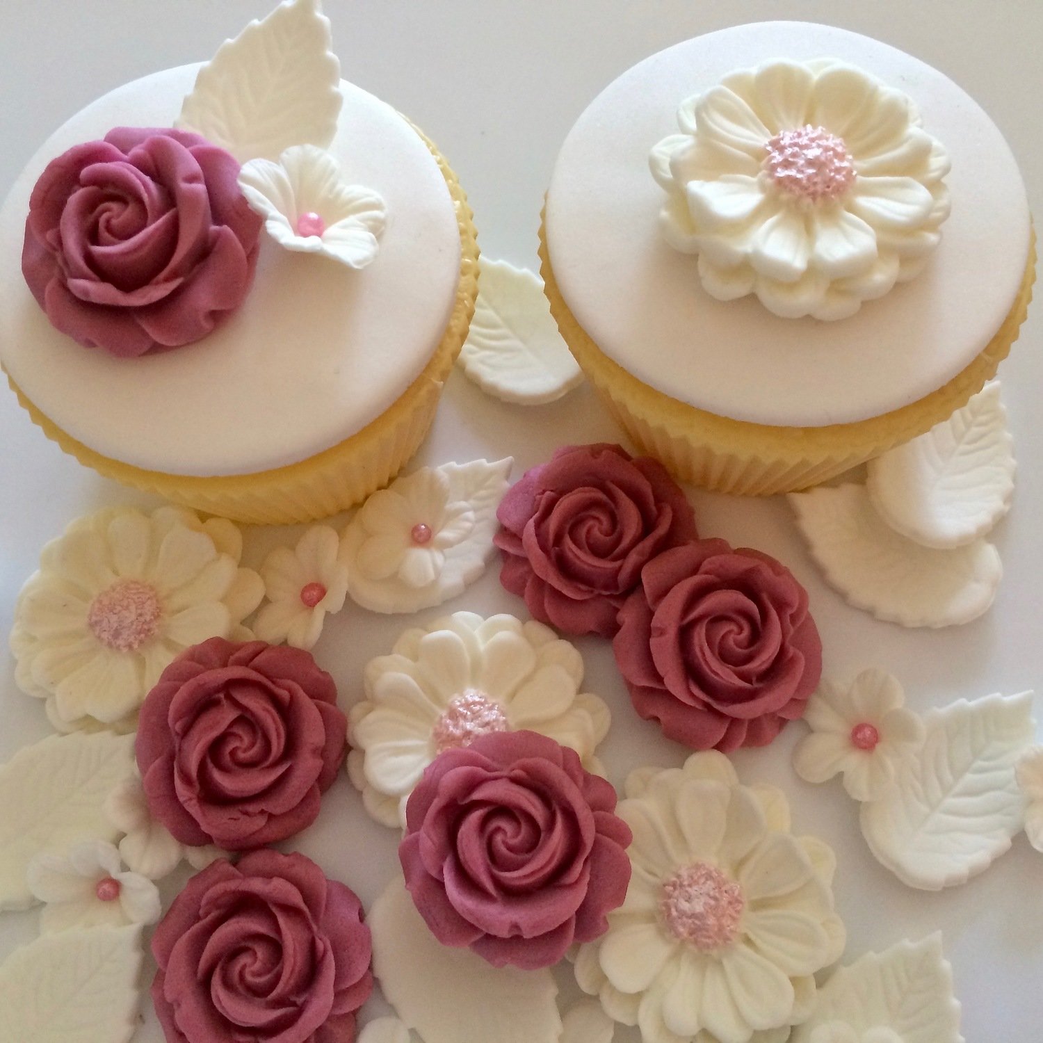 Dusky Pink Sugar Flowers