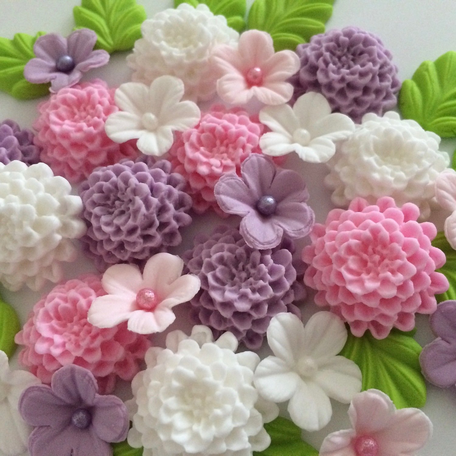 Lilac Pink &amp; White Chrysanthemums