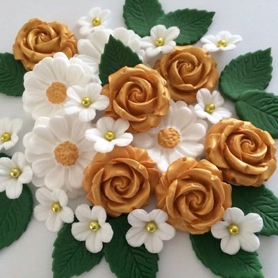 Golden Wedding Rose Bouquet