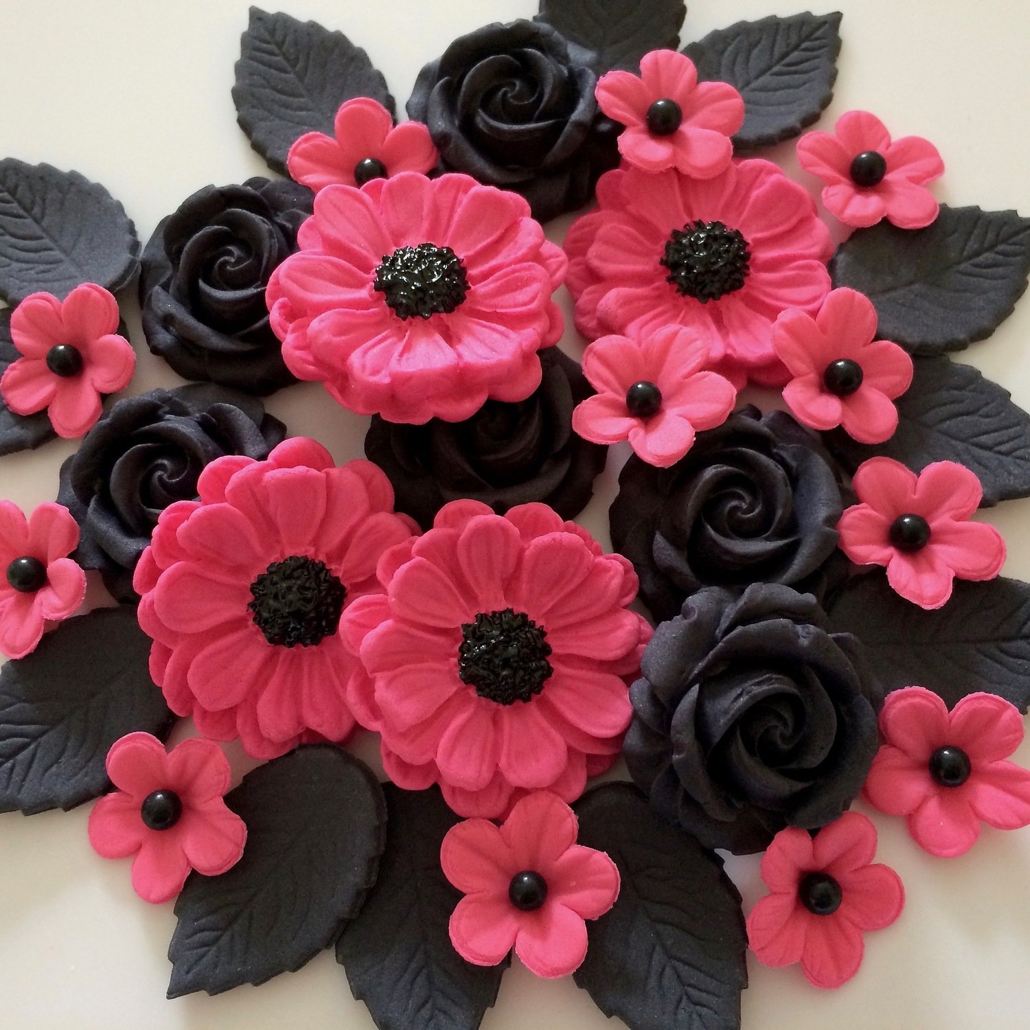 Pink Black Rose Bouquet