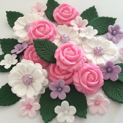 Lilac Pink White Rose Bouquet