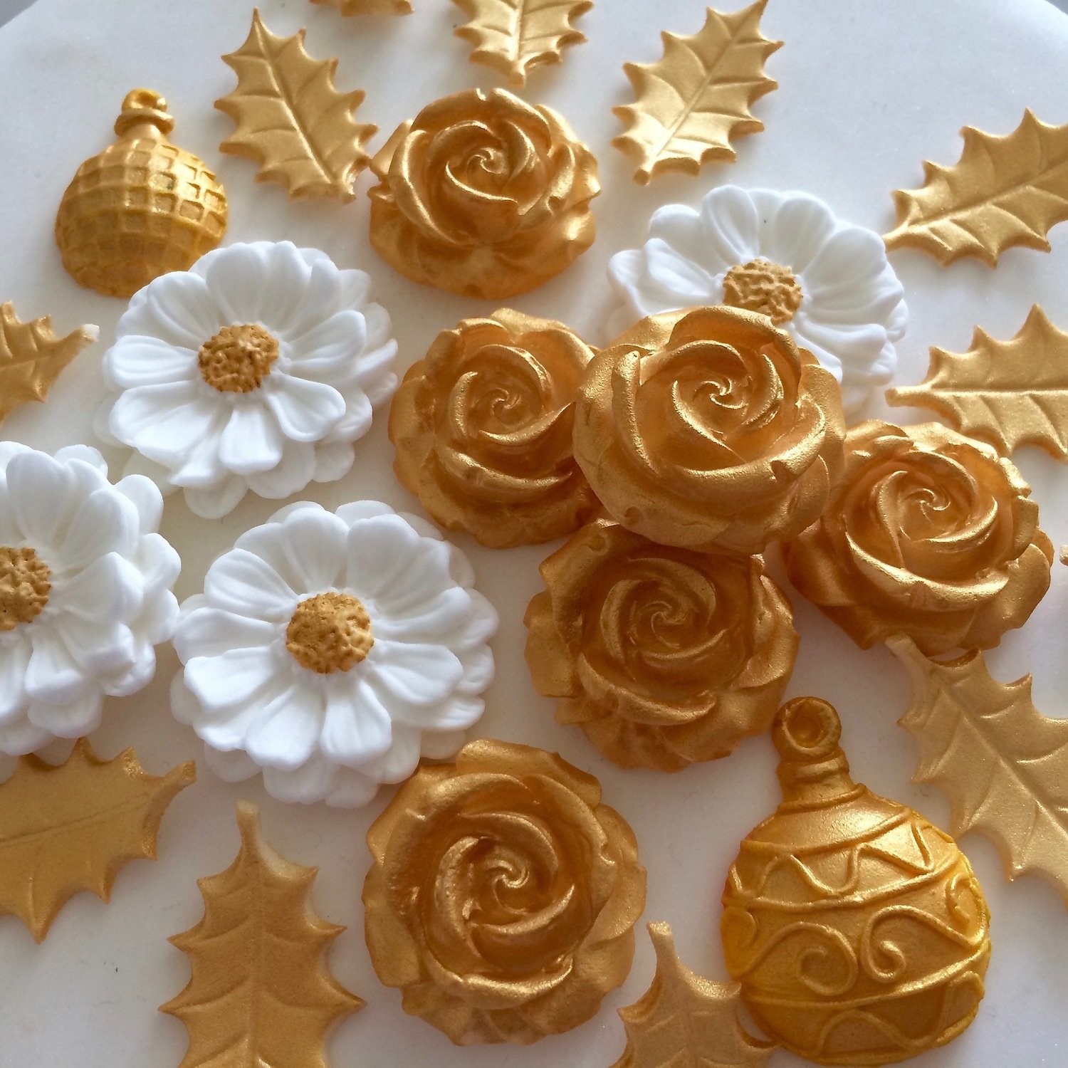 Gold Sugar Flowers