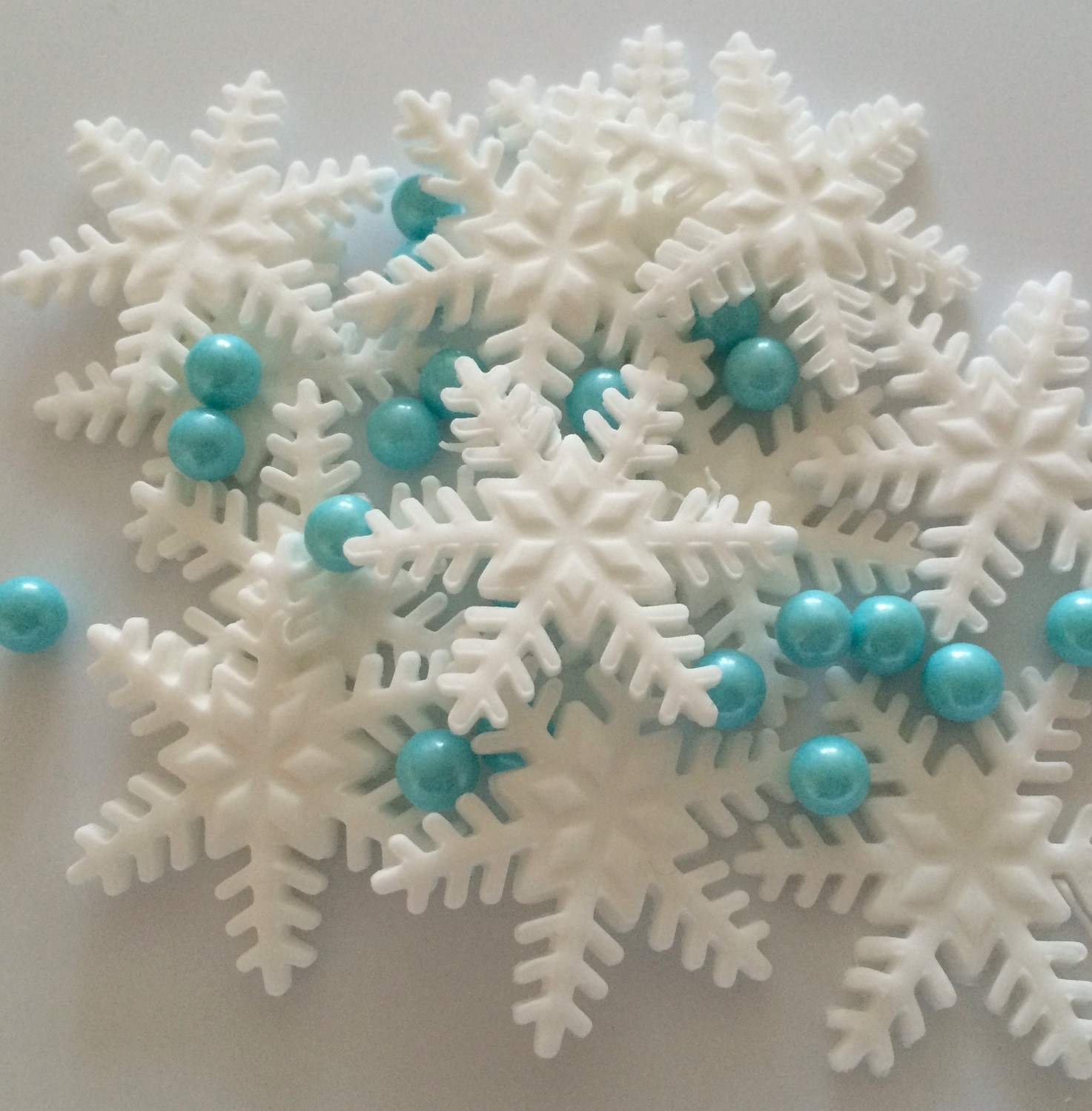 Snowflakes Blue Balls